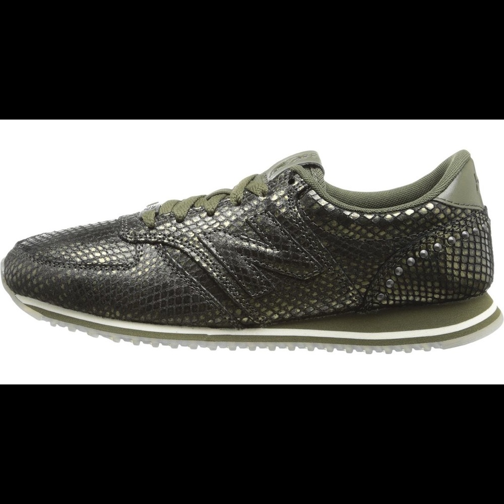New Balance Heidi Klum Snake Print Green Sneakers